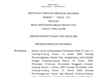 Pemerintah Menetapkan Biaya Penyelenggaraan Haji Tahun 2018