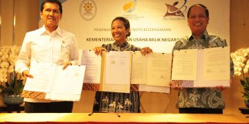 Menuju Pemerintahan Berkelas Dunia, Kementerian BUMN Teken MoU dengan Kementerian PAN & RB dan Kementerian Ristek & Dikti