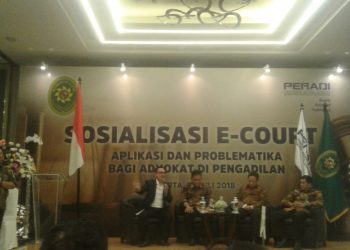Mahkamah Agung RI dengan Perhimpunan Advokat Indonesia (PERADI) Adakan Sosialisasi E-Court