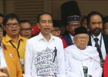 Berkemeja Putih, Jokowi dan Ma’ruf Amin Melangkah Ke KPU