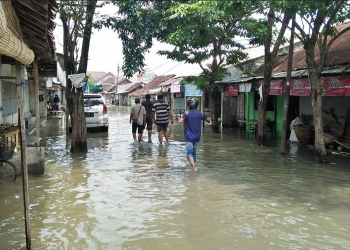 Kali Lamong Meluap, 2 Kecamatan di Gresik Selatan Kebanjiran