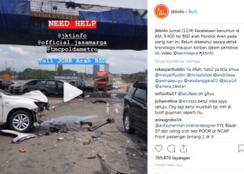 Satu Orang Tewas dalam Kecelakaan Beruntun di Tol BSD