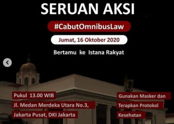 Besok, BEM-SI Gelar Demo Tolak UU Cipta Kerja di Istana
