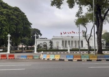 Sunyi Istana Kepresidenan di Tengah Riuh Demo Omnibus Law