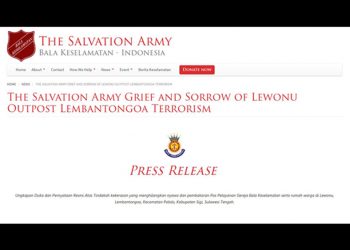 Gereja Bala Keselamatan Berduka, 4 Anggota Jemaatnya Tewas dibunuh Teroris