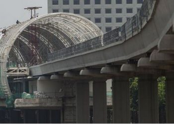 Lintasan LRT Jabodebek Tahap I Tersambung Penuh