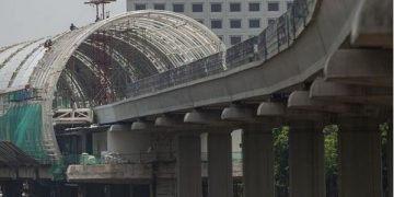 Lintasan LRT Jabodebek Tahap I Tersambung Penuh