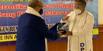 Ketua DPN PERADI, Luhut Pangaribuan Lantik Harris Priyono Nainggolan Jadi Ketua DPC PERADI Cabang Jakarta Timur periode 2020-2024