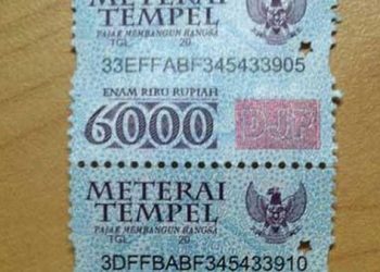 Penerapan Bea Meterai Rp10 Ribu Mundur dari 1 Januari 2021