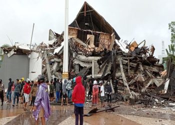 Kantor Gubernur Sulbar Nyaris Rata dengan Tanah Akibat Gempa