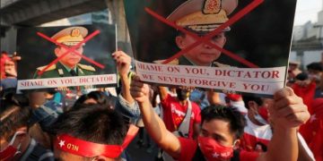 Ribuan Massa Gelar Aksi Demo di Myanmar