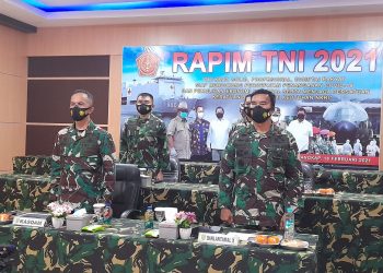 Pejabat Kodam XVII/Cenderawasih Ikuti Rapim TNI TA 2021