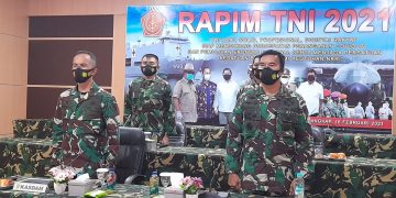 Pejabat Kodam XVII/Cenderawasih Ikuti Rapim TNI TA 2021
