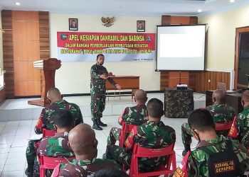 Kodim Jayapura Apel Kesiapan Danramil dan Babinsa Dalam Rangka PPKM Mikro