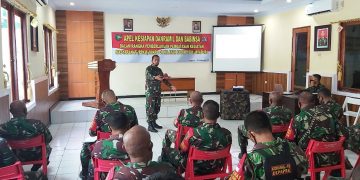 Kodim Jayapura Apel Kesiapan Danramil dan Babinsa Dalam Rangka PPKM Mikro