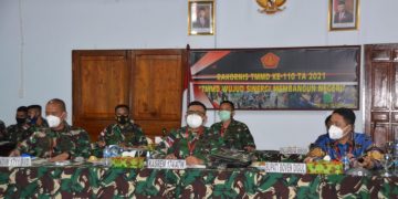 Secara Daring, Kasrem 174 Merauke Hadiri Rakornis TMMD Ke-110
