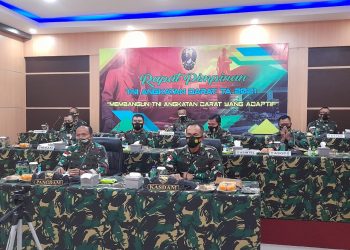 Secara Virtual, Pangdam XVII/Cenderawasih Ikuti Rapim TNI AD TA 2021