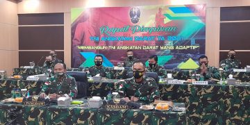 Secara Virtual, Pangdam XVII/Cenderawasih Ikuti Rapim TNI AD TA 2021