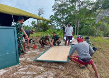 Dukung Kelancaran Operasional, Satgas TMMD Boven Digoel Dirikan Posko Terpadu