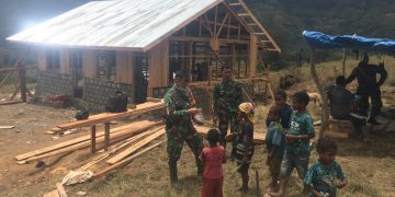H+3 TMMD di Distrik Ibele, Masyarakat dan TNI Semakin Bersemangat Menyelesaikan Pembangunan