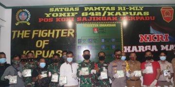 Patroli Jalur Ilegal, Satgas Pamtas Yonif 642/Kapuas Berhasil Amankan 42,928 Kg Narkoba
