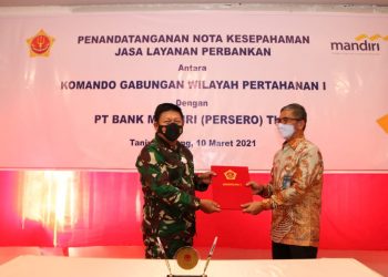 Pangkogabwilhan I Tandatangani Nota Kesepahaman Jasa Layanan Perbankan