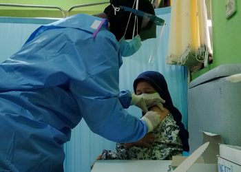 Satkes Seskoal Laksanakan Suntik Vaksin Covid-19 Kepada Lansia Kecamatan Kebayoran Lama Selatan