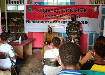 Satgas TMMD Boven Digoel Gandeng Dinas Kesbangpol Sosialisasikan Wawasan Kebangsaan