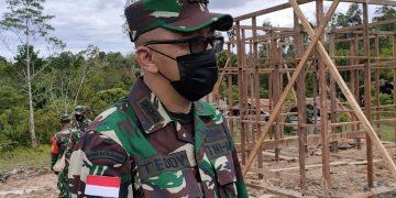 Aster Kasdam XVII/Cenderawasih Tinjau Lokasi TMMD Ke-110 Kodim 1711/BVD di Distrik Kawagit
