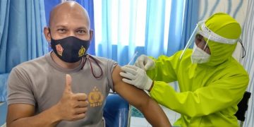 Pasis Dikreg Seskoal Angkatan ke-59 TA 2021 Terima Vaksinasi Covid-19 Tahap Pertama