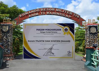 Korem 174 Merauke Raih Peringkat Pertama Nilai IKPA di Provinsi Papua