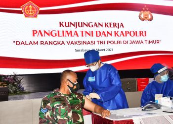 Vaksinasi Covid-19 TNI-Polri di Jawa Timur, Lantamal V Kerahkan Prajurit dan Tenaga Kesehatan