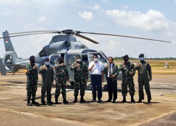 Empat Menteri Tinjau Pembangunan Suar di Karang Singa