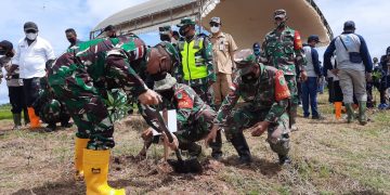 Danrem 174 Merauke Ikut Serta Menanam Pohon Pada Peringatan Hari Air Sedunia Ke-29