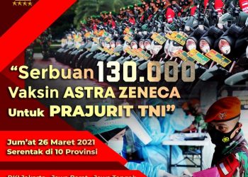 Panglima TNI Terima 130.000 Vaksin AstraZeneca dari Kementerian Kesehatan