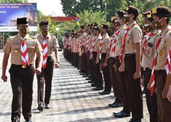 Tingkatkan Semangat Bela Negara, TNI AL Gelar Apel Gabungan Saka Bahari