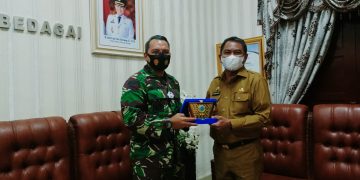 Perkuat Soliditas, Komandan Lanal TBA Laksanakan Courtesy Call dengan Bupati Serdang Bedagai