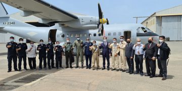 Wujud Kerjasama Militer Pertahanan, Athan RI Sambut Kedatangan Pesawat CN 235-220 MPA di Senegal