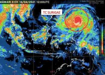 Siklon Tropis Surigae Meningkat 24 Jam Ke depan, 9 Provinsi Diminta Tingkatkan Kesiapsiagaan