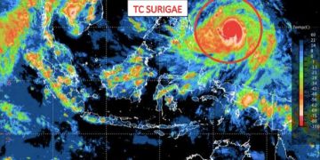 Siklon Tropis Surigae Meningkat 24 Jam Ke depan, 9 Provinsi Diminta Tingkatkan Kesiapsiagaan