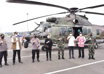 Pantau Larangan Mudik, Panglima TNI dan Kapolri Bersama Ketua DPR Serta Beberapa Menteri Tinjau Penyekatan Arus Mudik 2021