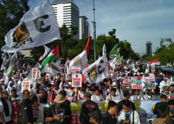 Massa PKS Sambangi Kedubes AS, Demo Bela Palestina