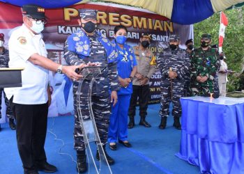 Kasal Resmikan Dian Darat Maluku Tenggara sebagai Kampung Bahari Nusantara