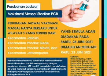 Pemkot Bekasi Majukan Jadwal Pelaksanaan Vaksinasi Massal Wilayah 3