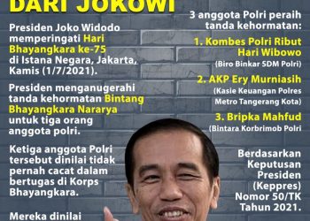 Asik Nih! Jokowi Anugerahkan Bintang Bhayangkara Nararya ke Anggota Polri
