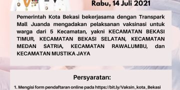 Pemkot Bekasi dan Transpark Mall Juanda Kerjasama Gelar Vaksinasi Masal Untuk 5 Kecamatan