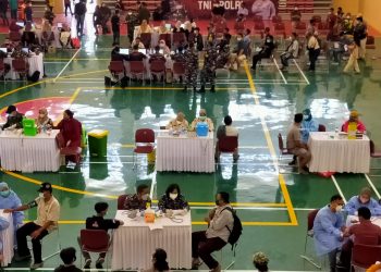 Pangkalan TNI AL Banten Dukung Serbuan Vaksinasi di Serang