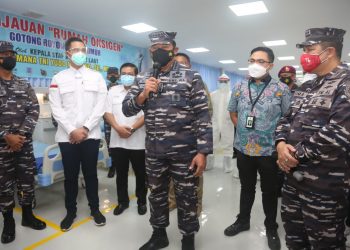 Tanggulangi Covid-19, TNI AL Sinergi Pemprov Jatim Dirikan Rumah Oksigen