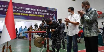 Tidak Kendor, TNI AL Terus Lakukan Serbuan Vaksinasi, Kali Ini Bersinergi Dengan Universitas Trisakti