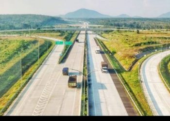 Jalan Tol Bakauheni-Terbanggi Besar. Bagian dari ruas Tol Trans-Sumatera (Sumber: Hutama Karya)